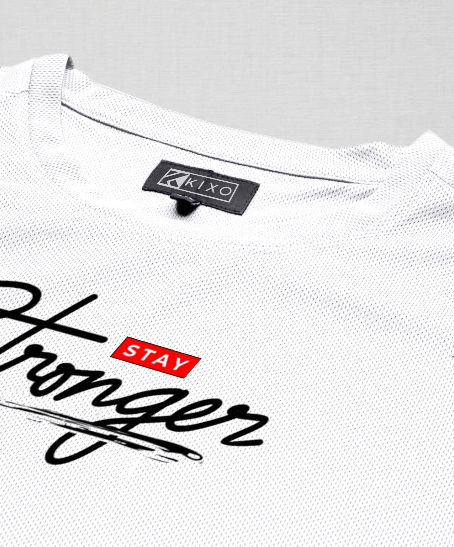 Printed White Sport gym T-shirt