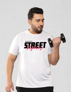 STREET FIGHTER Printed Sport Gym T-shirt For Men (3XL-7XL)