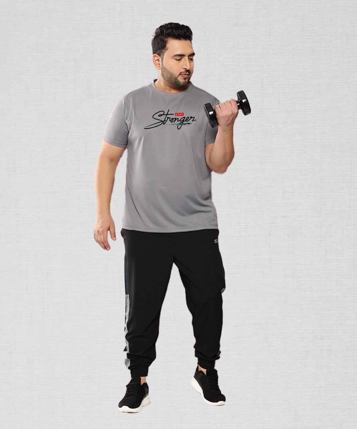 Printed Grey Sport gym T-shirt