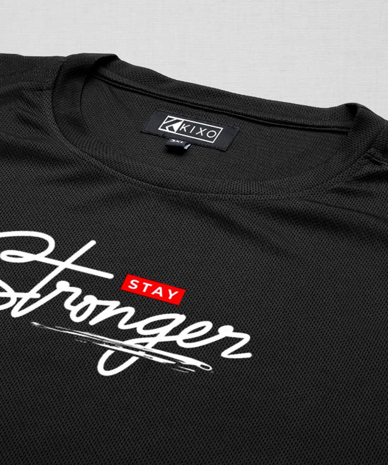 Printed Black Sport gym T-shirt