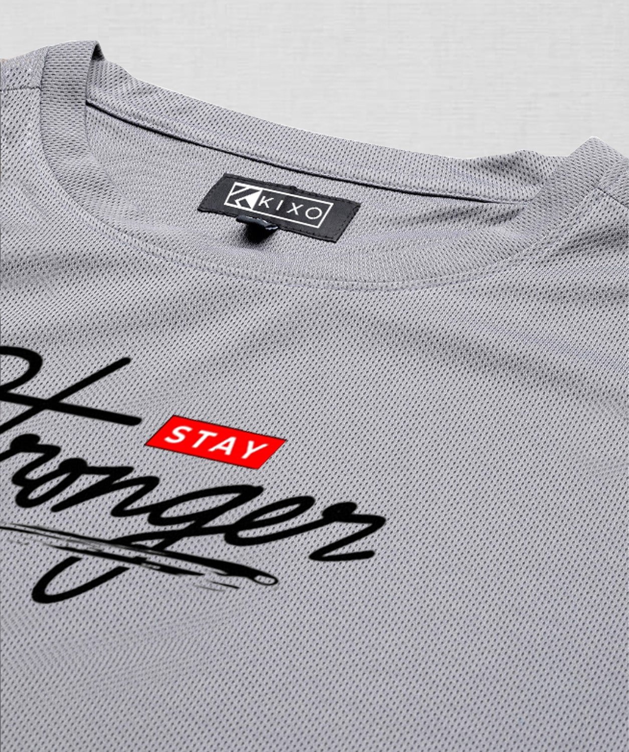 Printed Grey Sport gym T-shirt