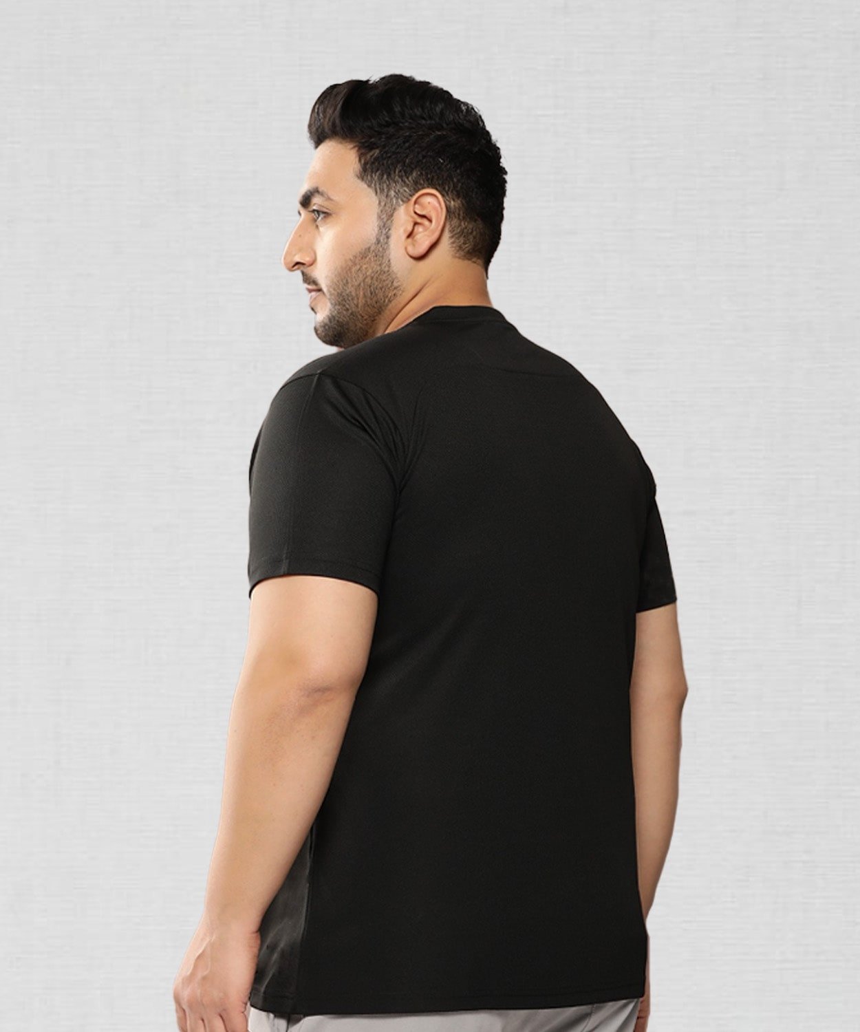 Printed Black Sport gym T-shirt