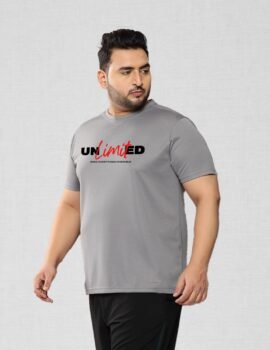 UNLIMITED Printed Sport Gym T-shirt For Men (3XL-7XL)