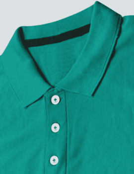 Men Solid Polo Neck Cotton Turkish Green T-Shirt