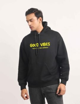 Printed Stylish Good vibes Hoodie for Men