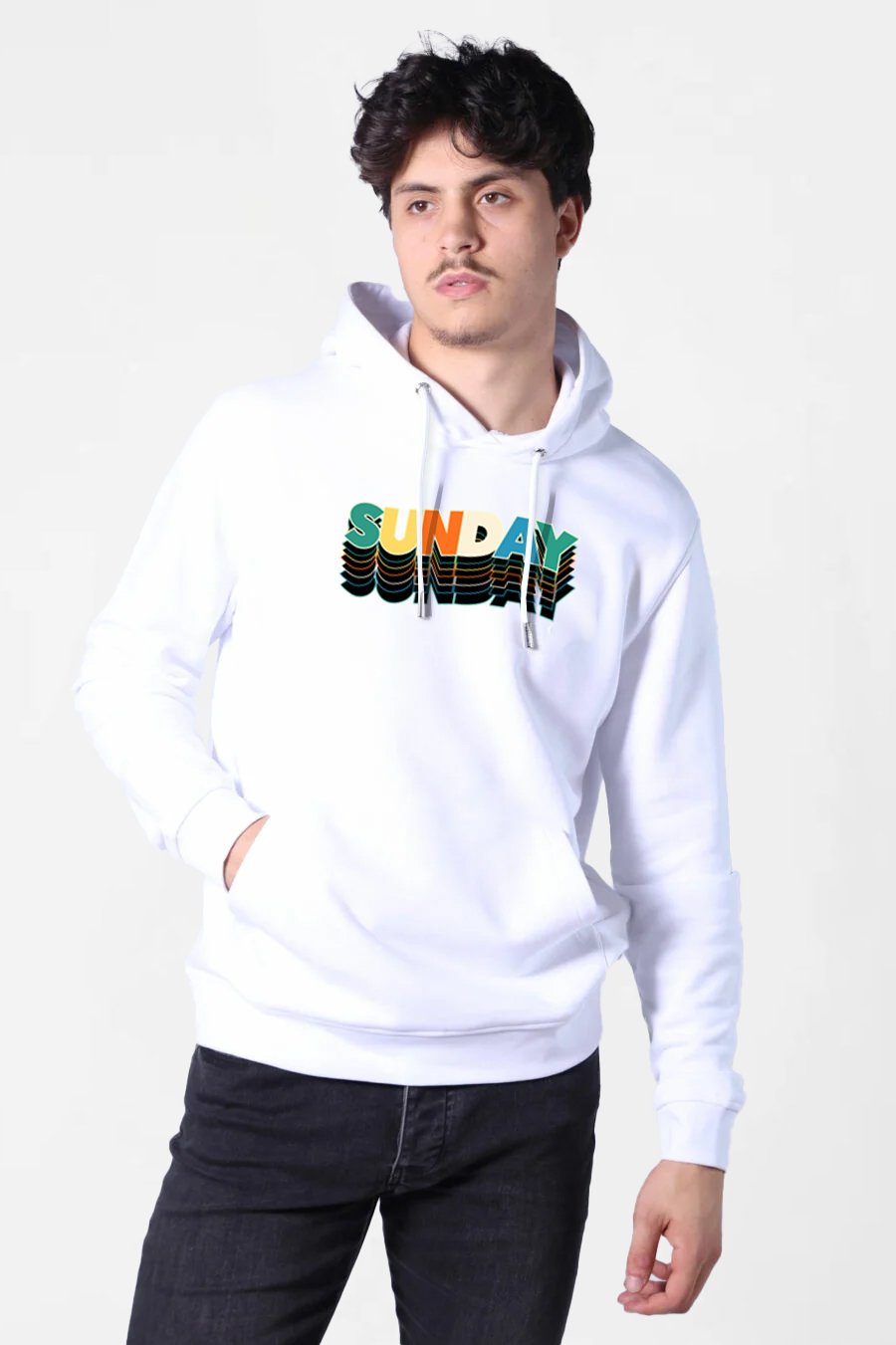 Printed Stylish Sunday Hoodie for Men