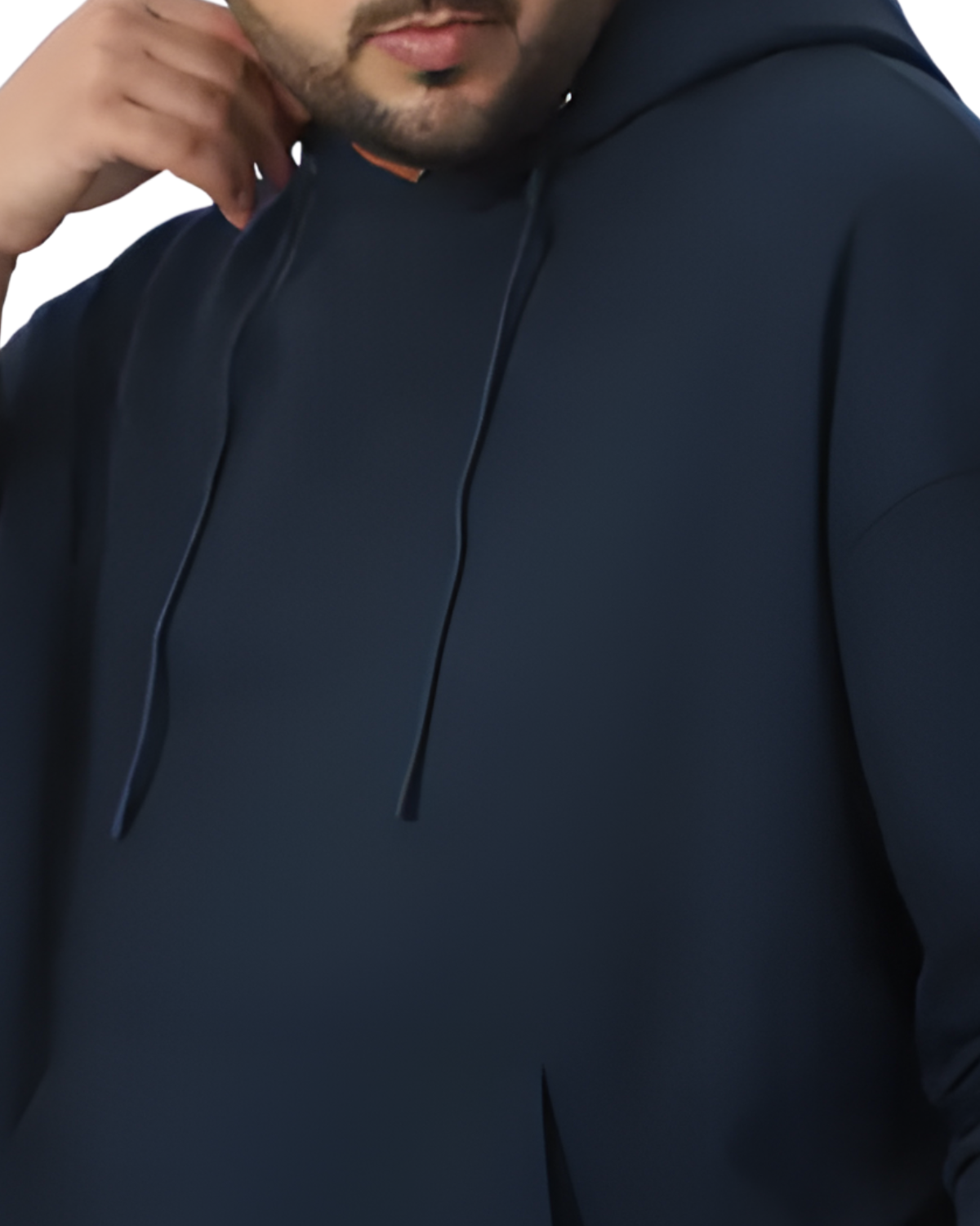 Plus Size Urban Fit Stylish Hoodie for Men In Navy Blue