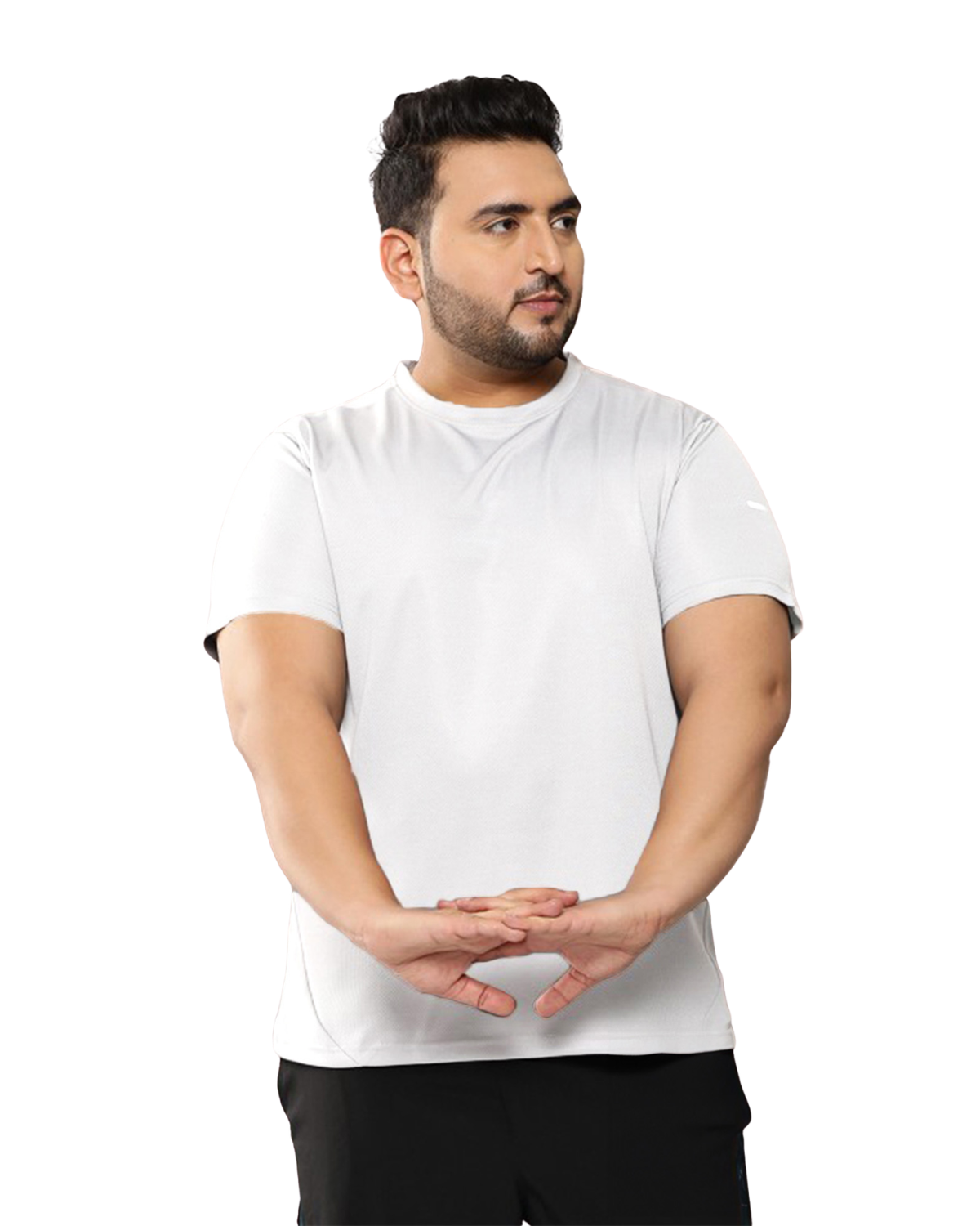 White sport plain tshirt kixo plus 1