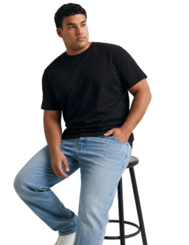 Classic Plain Cotton T‑Shirt for Men (Plus Sizes 2XL–7XL)