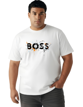 BOSS Splash Graphic Cotton Tee — Men’s Plus Size 2XL–7XL