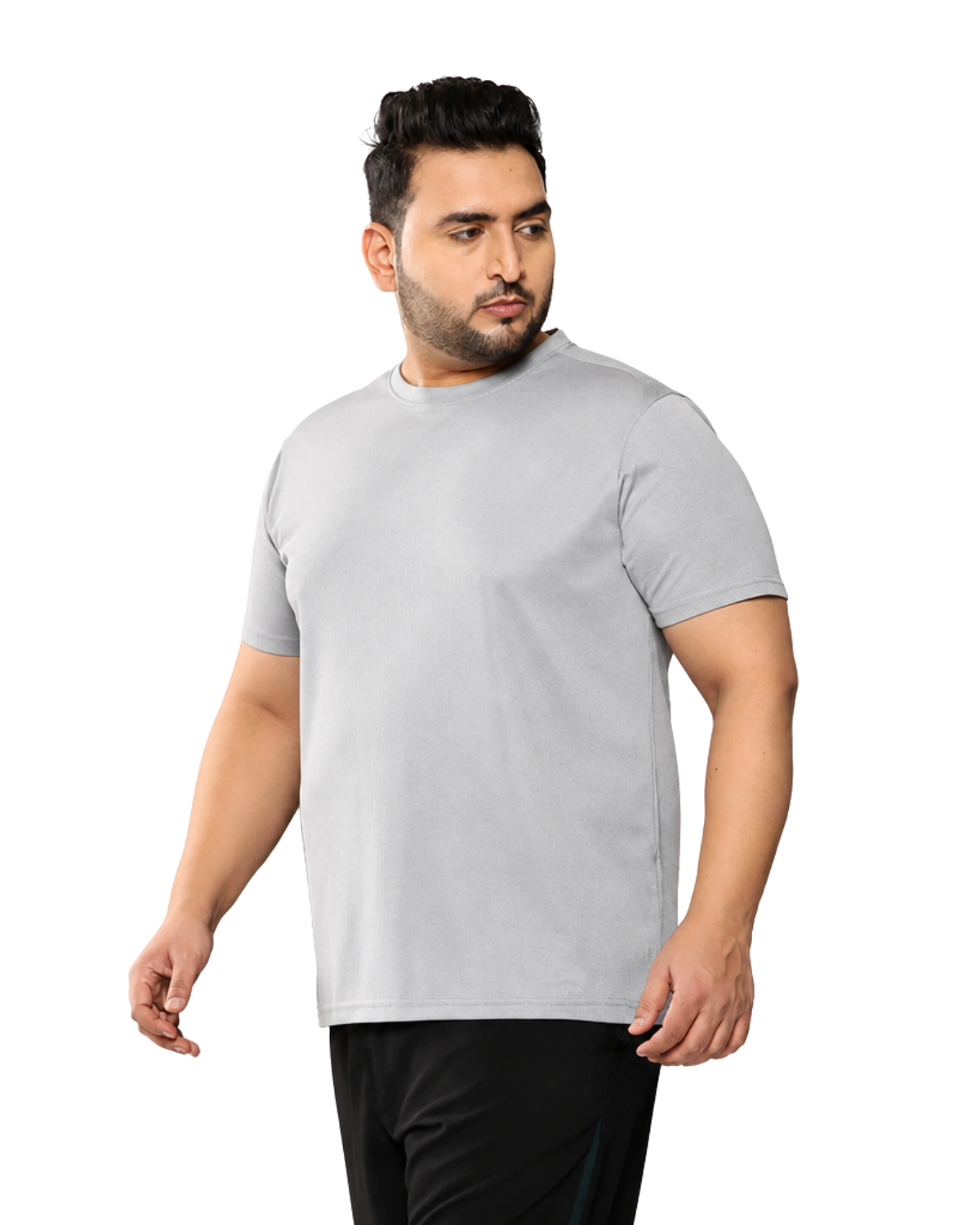 Grey sport plain tshirt kixo plus 1
