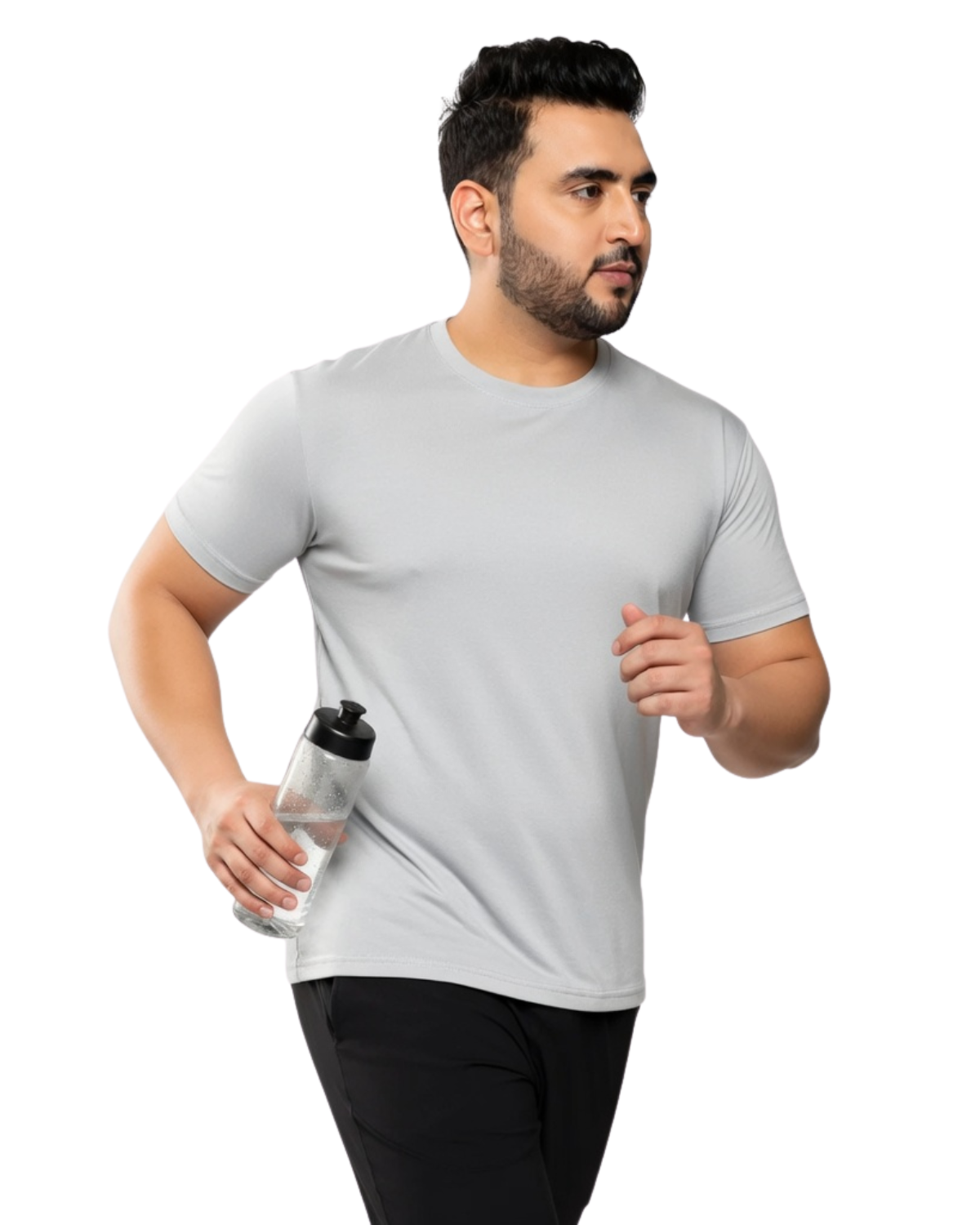 Grey sport plain tshirt kixo plus 2