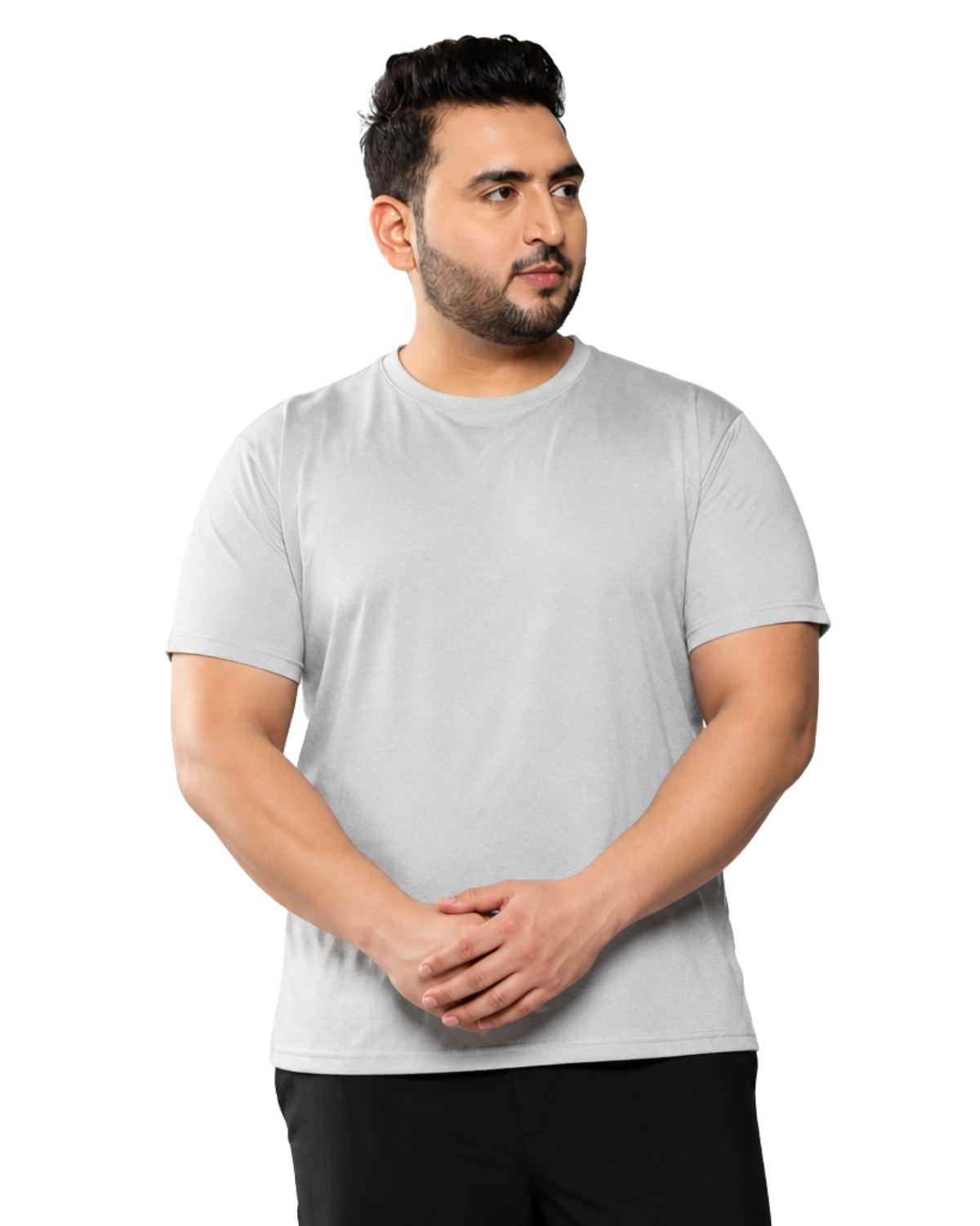 Grey sport plain tshirt kixo plus 3