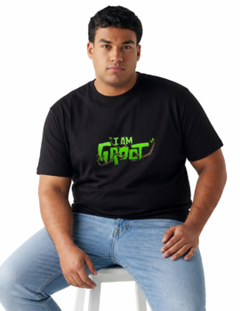 Iam Groot Printed Plus Size Men’s T-Shirt 2XL–7XL