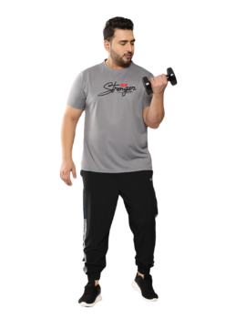 Stay Stronger | Men’s Premium Polyester Plus Size T-Shirt | Quick Dry Stretch Tee