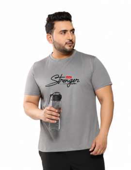 Stay Stronger | Men’s Premium Polyester Plus Size T-Shirt | Quick Dry Stretch Tee