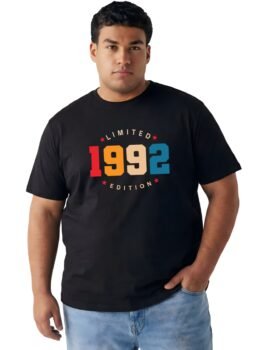 Men’s Plus‑Size “1992 Limited Edition” Printed T‑Shirt