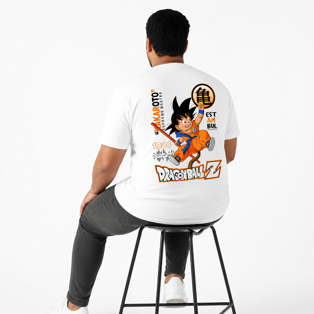 Dragon Ball Z Kids‑Goku Graphic Tee — Plus Size 2XL–7XL