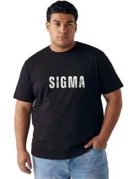 SIGMA-Cotton T-Shirt | Comfortable Casual Round Neck Tee | 2XL-7XL