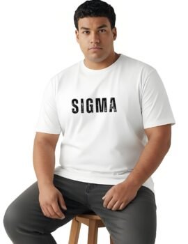 SIGMA-Cotton T-Shirt | Comfortable Casual Round Neck Tee | 2XL-7XL