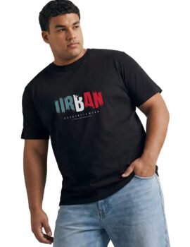 Urban Distressed Cotton Tee — Men’s Plus Size 2XL–7XL